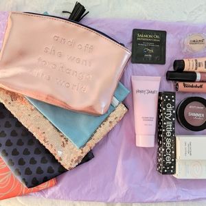 5 Ipsy Bags + 11 pc Makeup and Skincare Bundle